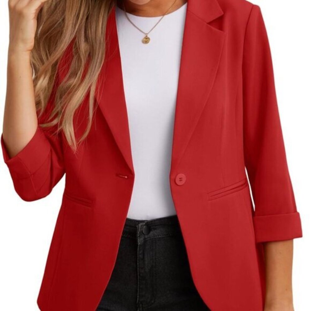 GRECERELLE Blazers for Women Lightweight Suit Jackets 3/4 Sleeve Casual …